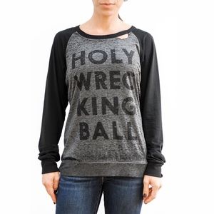 Eric Church purposefully "wrecked" ladies tee size L NWOT HTF Discontinued